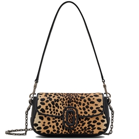 Marc Jacobs The Cheetah Haircalf Clover Shoulder Bag, Black Multi